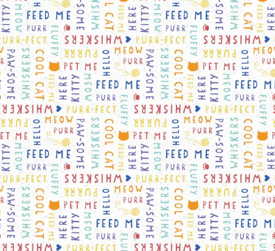 Fe-Line Frisky White Words All Over by Anne Rowan for Wilmington Prints 68583-134 by the Half Yard