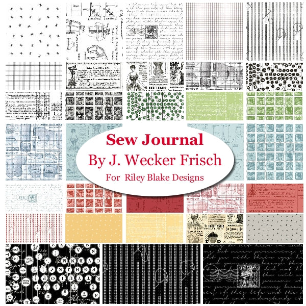 Sew Journal 18" Doll Pattern Black C13890-BLACK J. Wecker Frisch Riley Blake Half Yard