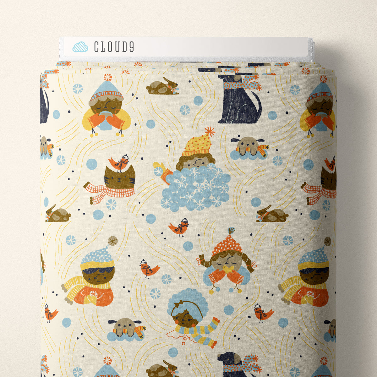 Snow Friends Snow Play Day Cloud9 228126 Half Yard