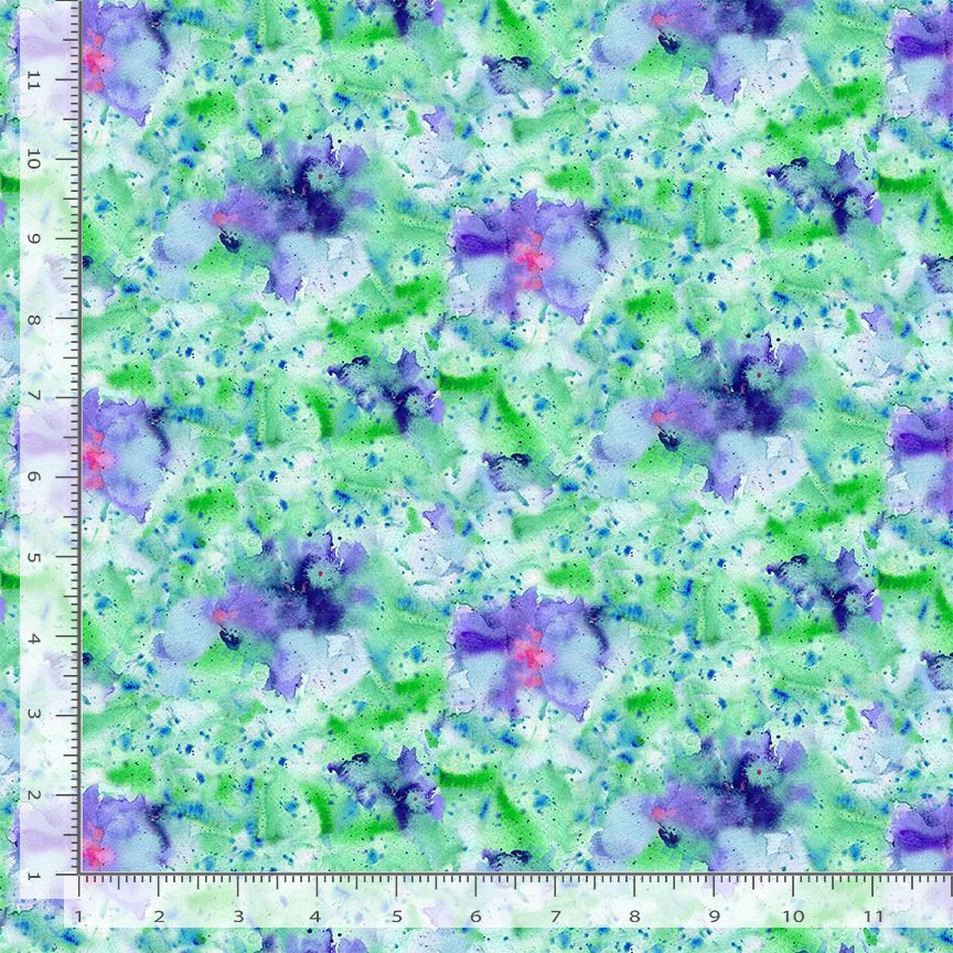 Purrsonality TEXTURE-CD4610 GREEN Water Painted Texture Chong-a Hwang Timeless Treasures Half Yard