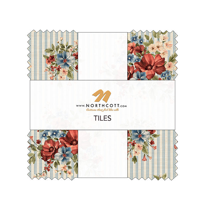 Farmhouse Sampler TFARM42-10 10" Tiles Deborah Edwards Northcott