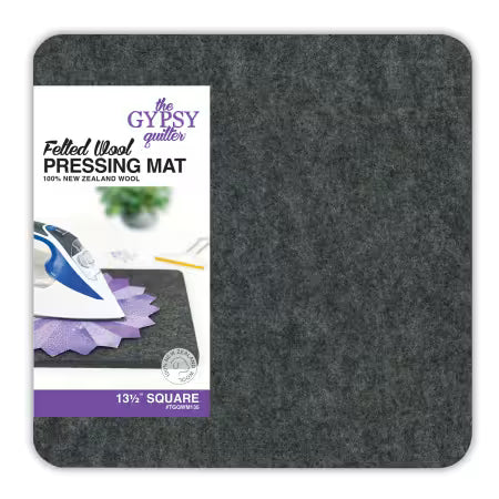 Gypsy Quilter Wool Pressing Mat 13-1/2in x 13-1/2in x 1/2in Thick # TGQWM135