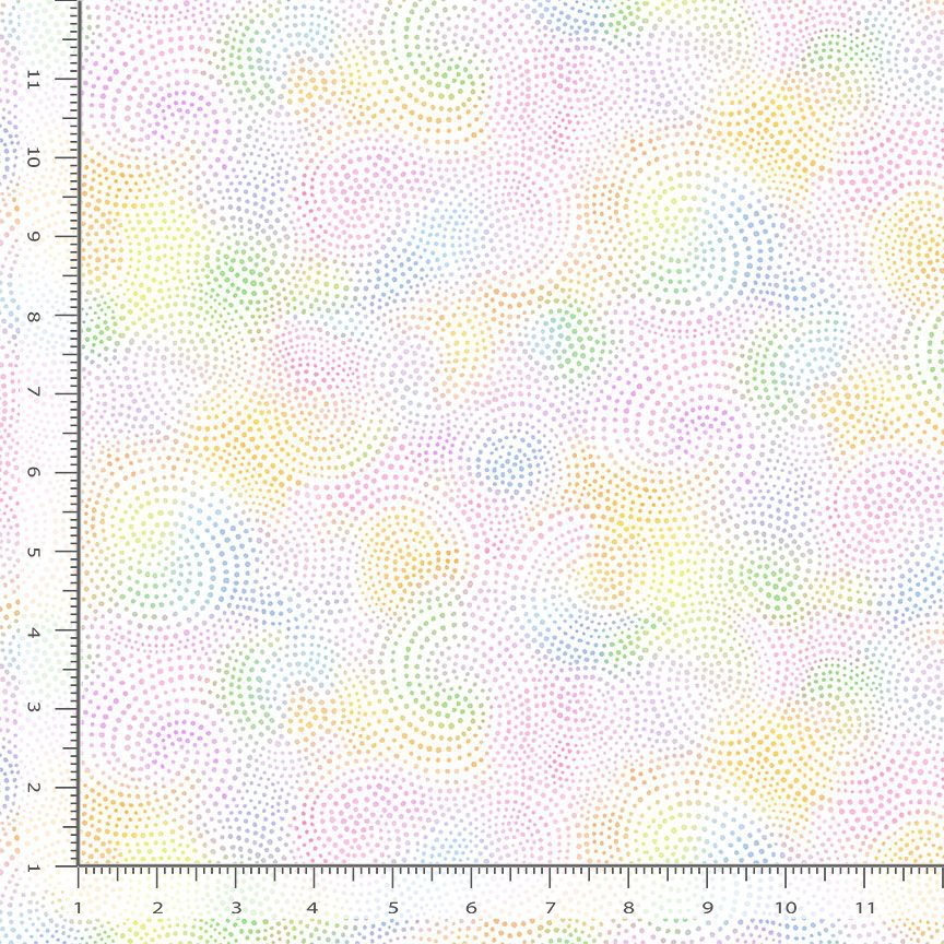 Seas the Day TWIRL-CD3890 PASTEL Dotty Spiral Timeless Treasures Half Yard