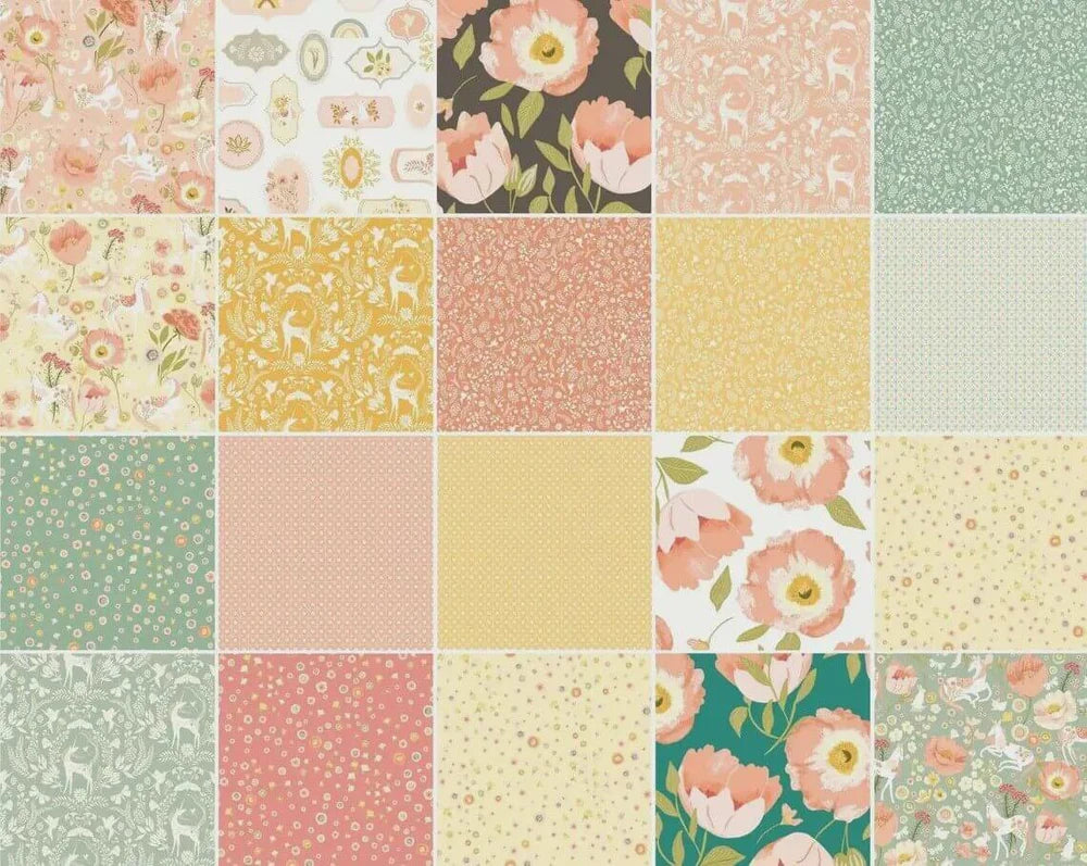 Unicorn Dreams by Poppie Cotton - 5x5 Charm Pack (42 Cuts)