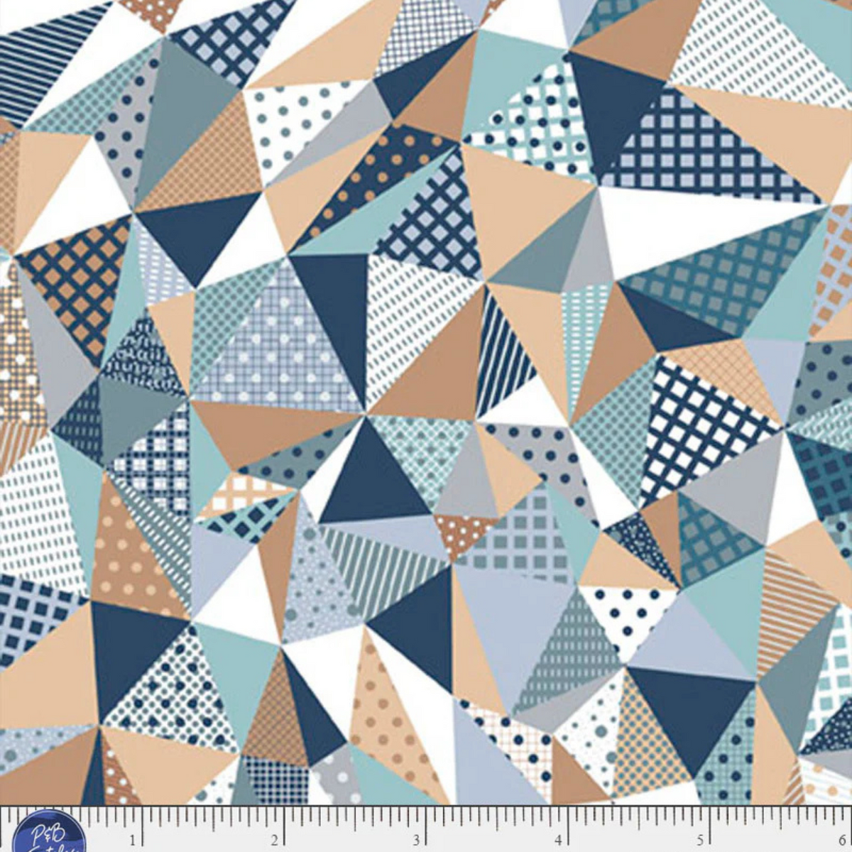 Polar Pals Patterned Geo PPAL05848MU Sally Darby P&B Half Yard