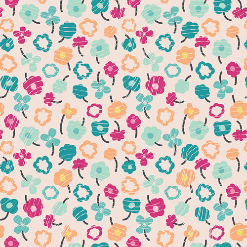 Playing Pop Waving Buds Candied Voile V-1287 Art Gallery Half Yard