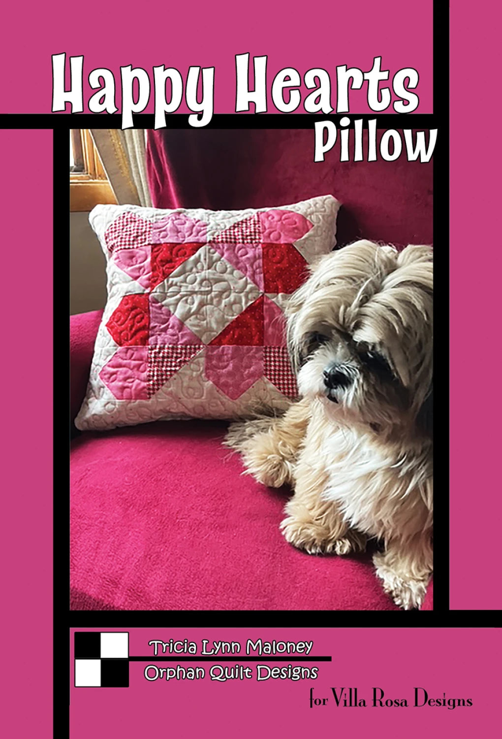 Orphan Quilt Happy Hearts Pillow Pattern VRDOQ127 Tricia Lynn Maloney Villa Rosa Designs