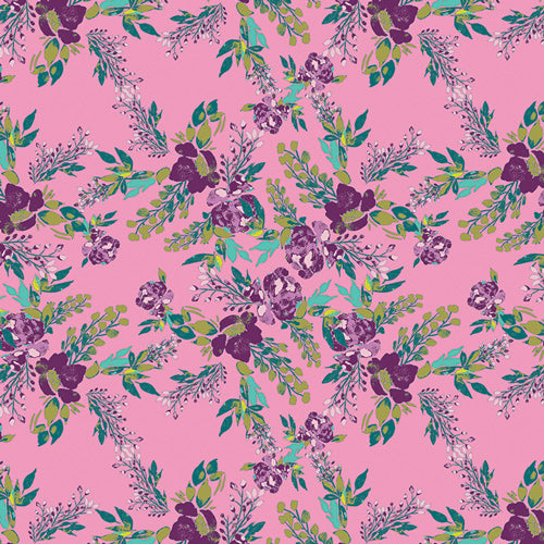 EPISODIC BLOOMS ROSA VIRTUOSA BARI J. ART GALLERY FABRICS VRT-11804 HALF YARD