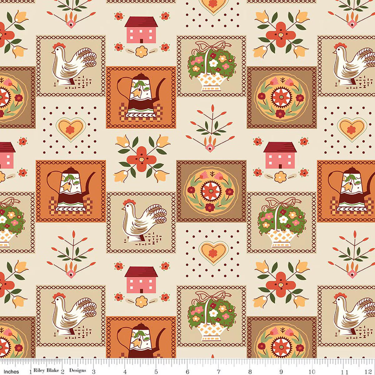 Baked With Love 108" Wide Back WB17801-­LINEN Kitchen Linen Lori Holt Riley Blake 1 Yard