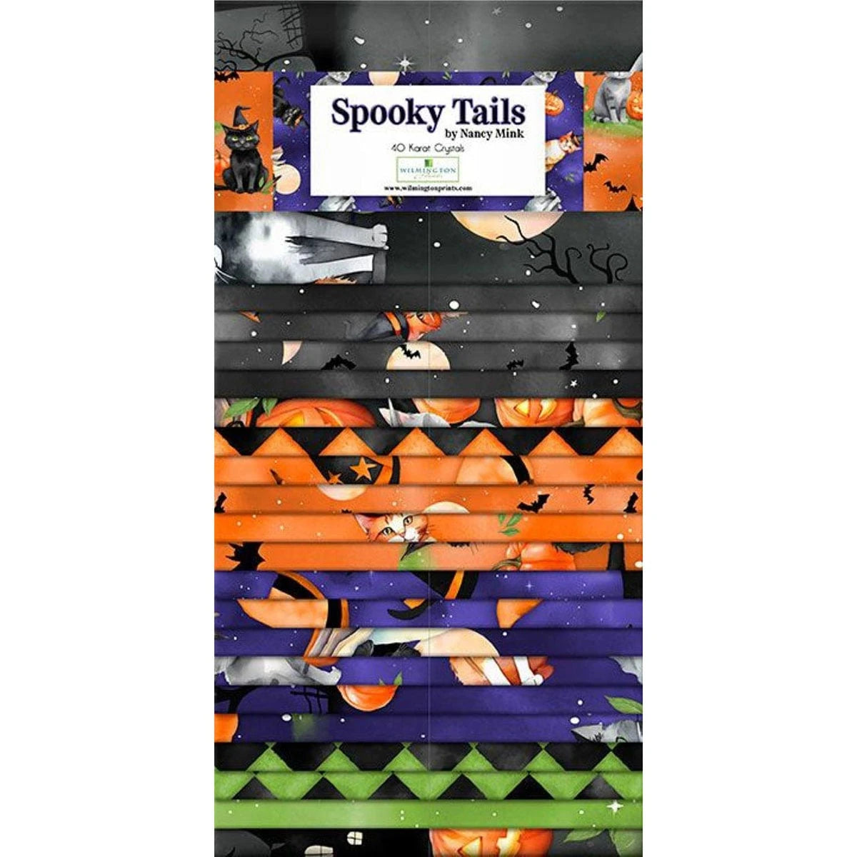 Spooky Tails 2.5" Jelly Roll Strips 840-894-840 40 Pcs Nancy Mink Wilmington