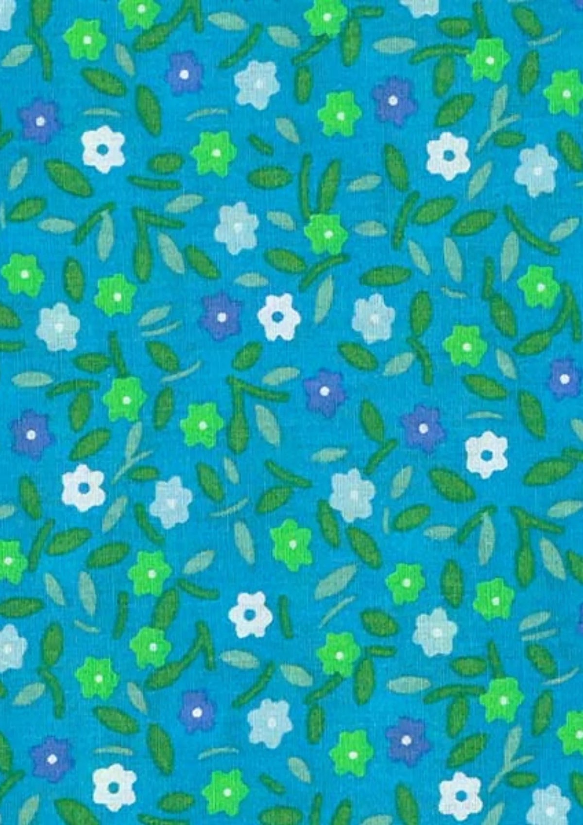Peace and Love Blue 921  Poplin Petit Pan Half Yard
