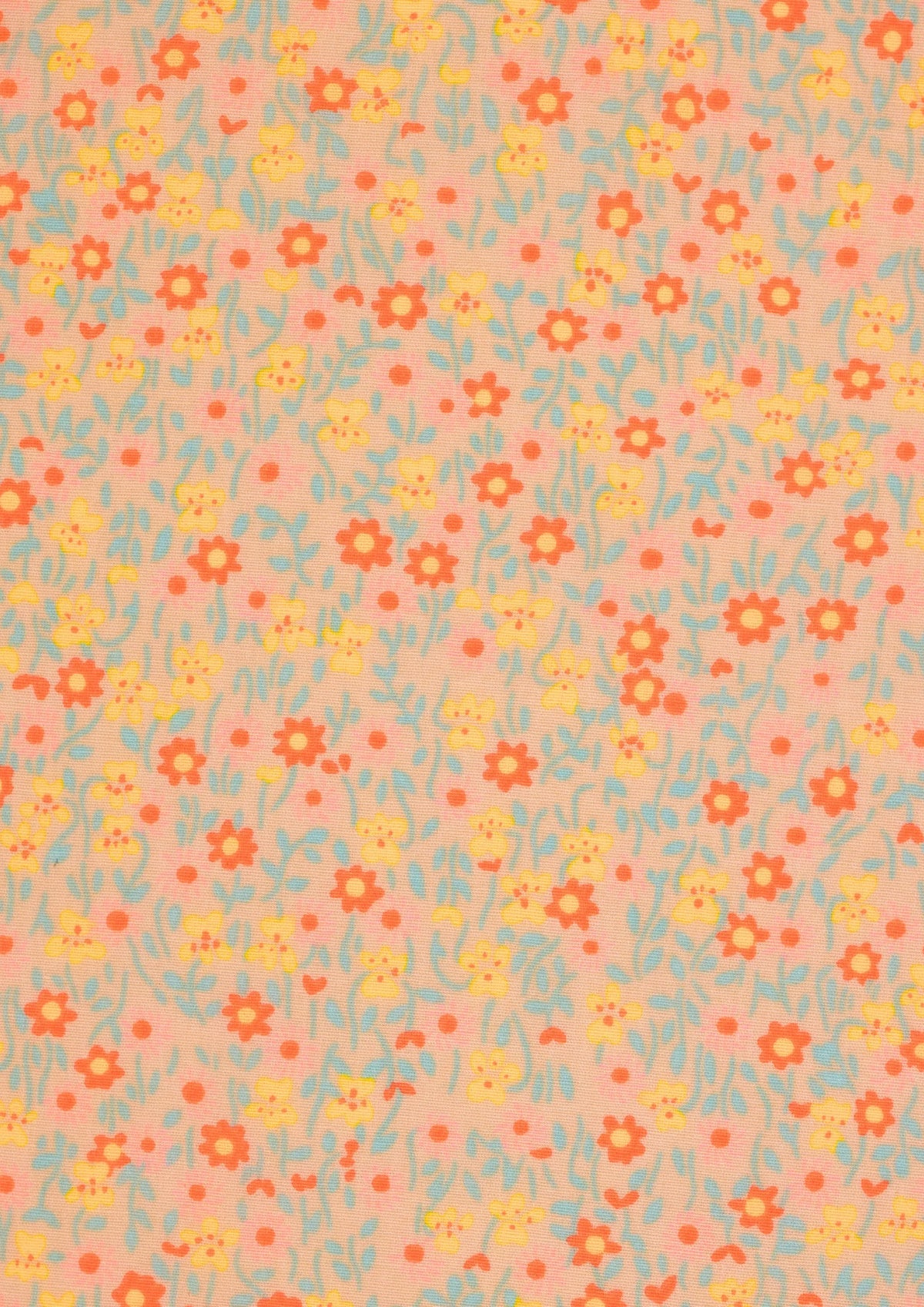 Flower Power White Poplin Petit Pan 907 - 54" x Half Yard