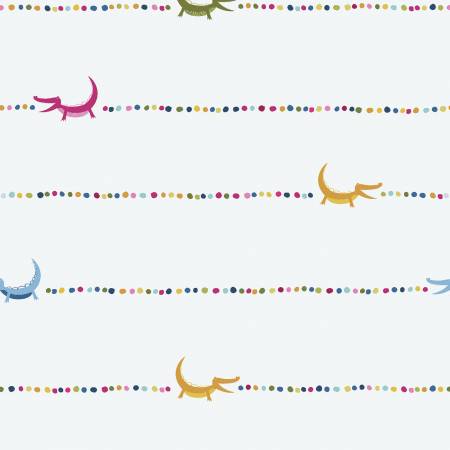 Crocodile Smiles Multicolor Meags And Me Clothworks Y3393-55 By the Half Yard