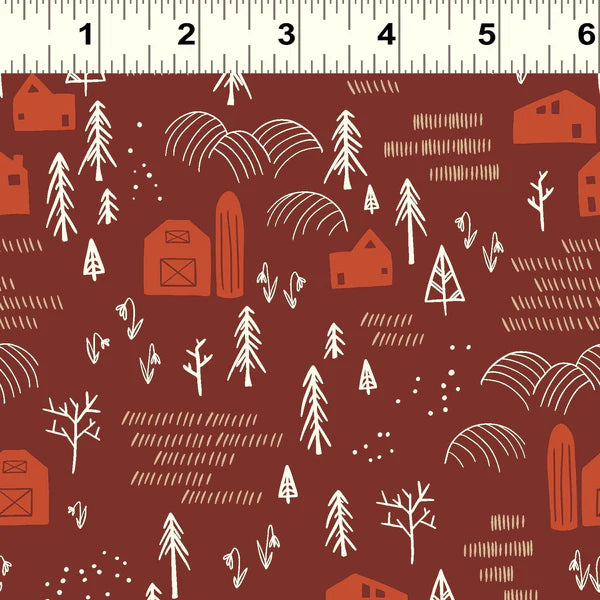 Raised Brick Upstate Sara Curtis Radiant Y3417-51 Clothworks 15 Yard Bolt