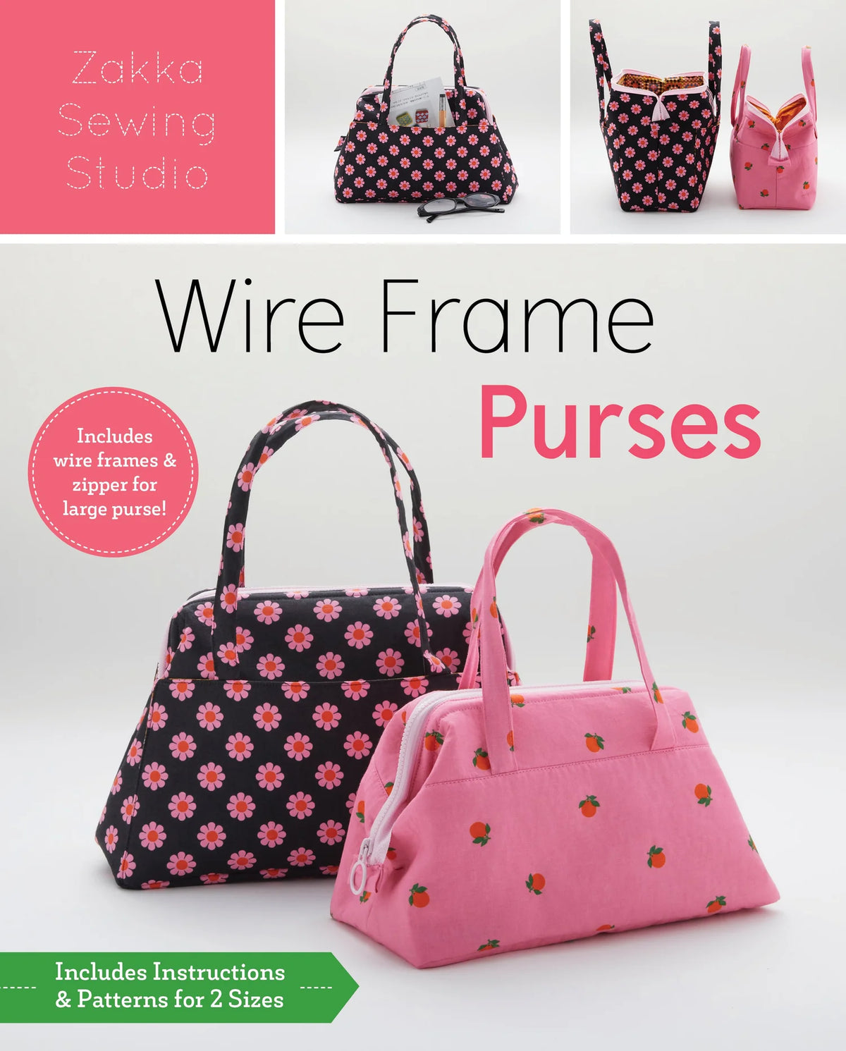 Zakka Workshop Wire Frame Purses Includes Wire Frame & Zipper & Pattern