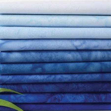 Lava Solids Batik Sky Fat Quarter Bundle LAVAFATQ-5 Anthology Fabrics