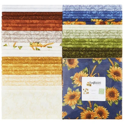 Accent on Sunflowers Favorites 10" Squares Layer Cake ASN10PK Benartex