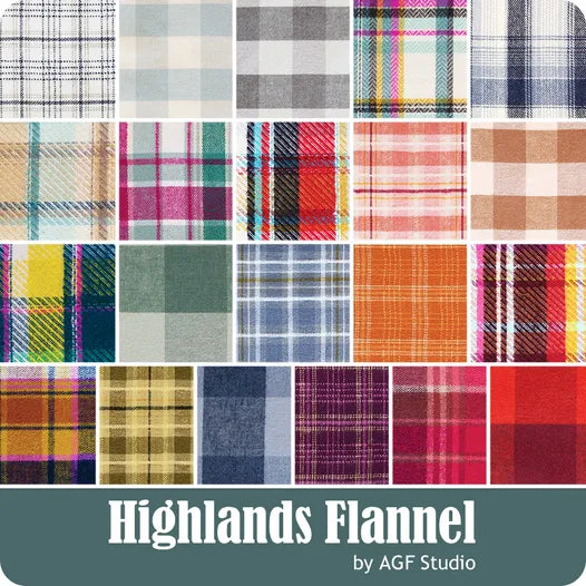 Highlands Flannel Royal Plaid Horizon F-22801 Art Gallery Half Yard