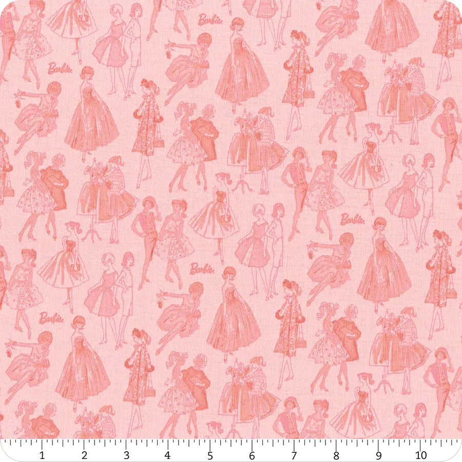 Barbie™ Vintage Tonal Pink C16892-PINK Mattel for Riley Blake Designs Half Yard