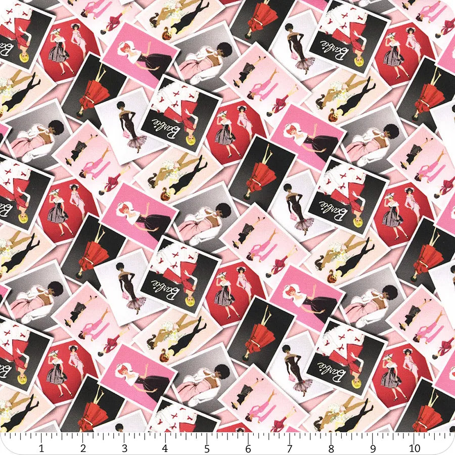 Barbie™ Vintage Photos Pink CD16896-PINK Riley Blake Half Yard