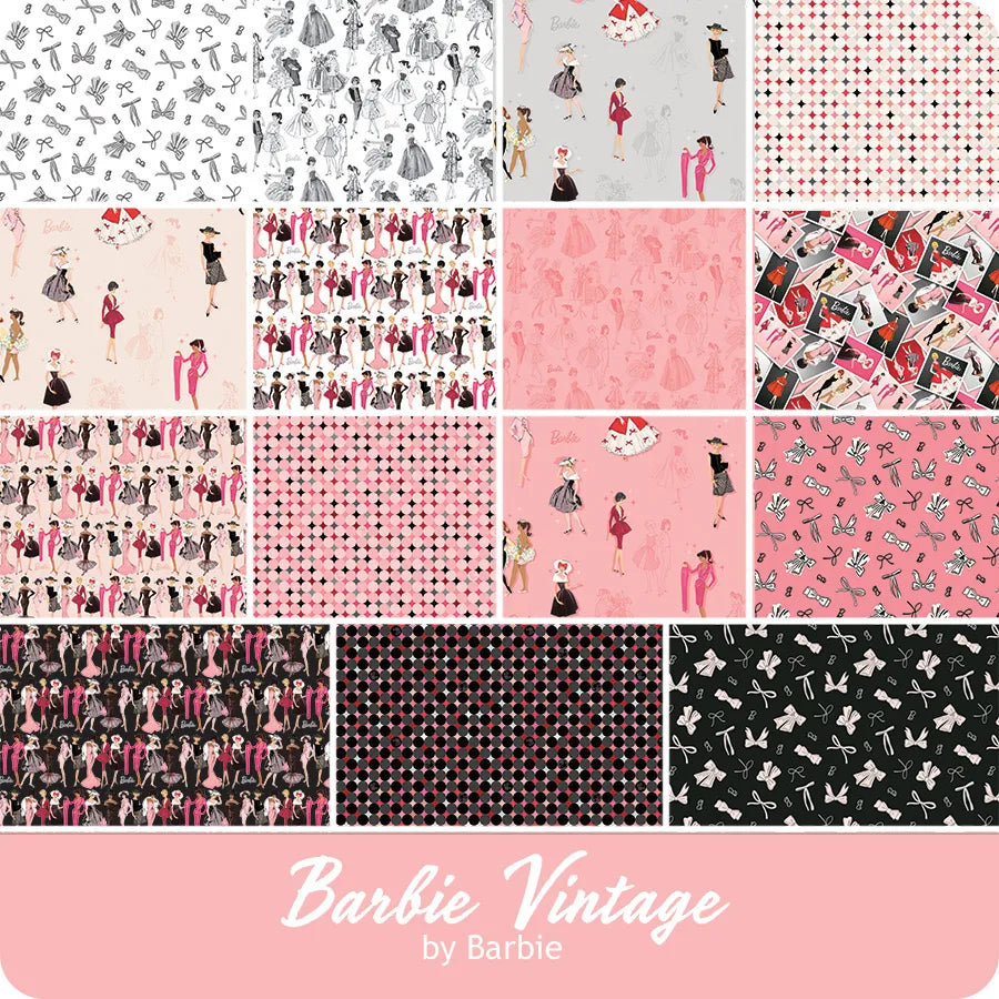 Barbie™ Vintage Tonal Pink C16892-PINK Mattel for Riley Blake Designs Half Yard
