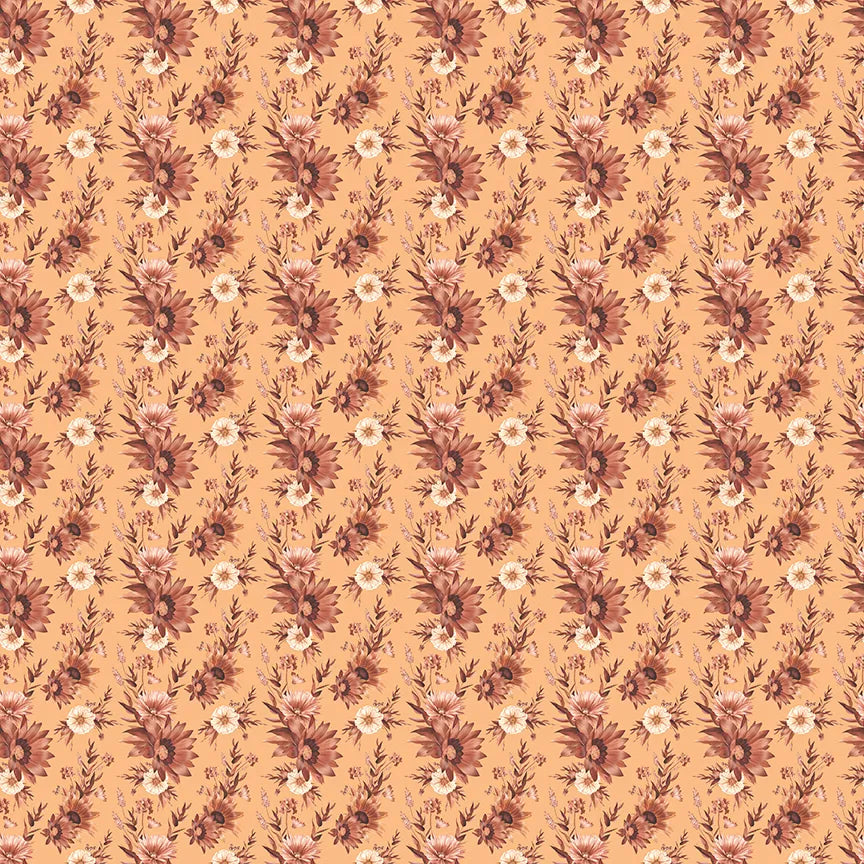 Harvest on the Prairie Marmalade Floral C18282-MARMALADE Riley Blake Half Yard