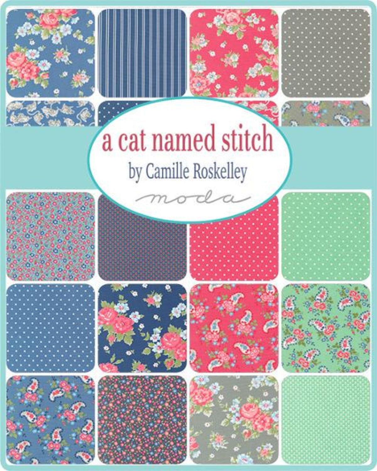 A Cat Named Stitch 2.5" Jelly Roll Camille Roskelley Moda