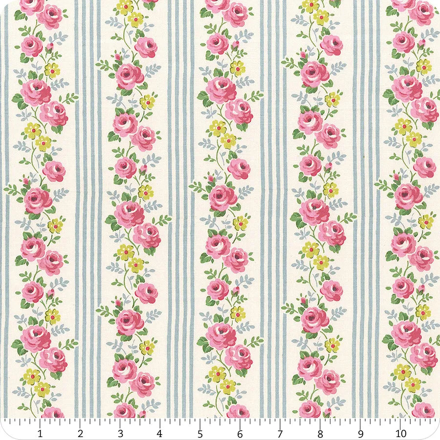 Cath Kidston Signature Collection Blue Stripe C18372-BLUE Riley Blake Half Yard