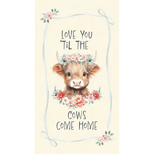 Love You Till Cows Come Home 24" Panel Timeless Treasures 130P