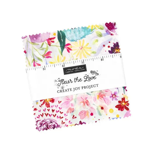 Fleur The Love 5" Charm Pack Create Joy Project 39880PP Moda