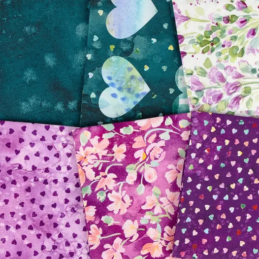 Fleur The Love Fat Quarter 39880AB Create Joy Project Moda