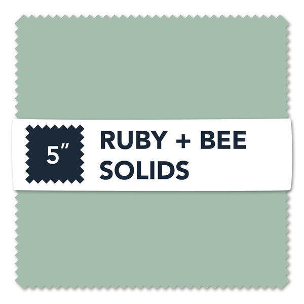 Ruby and Bee Solids CP5RUBY-105 5" Square Heather Ross Annabel Wrigley Windham