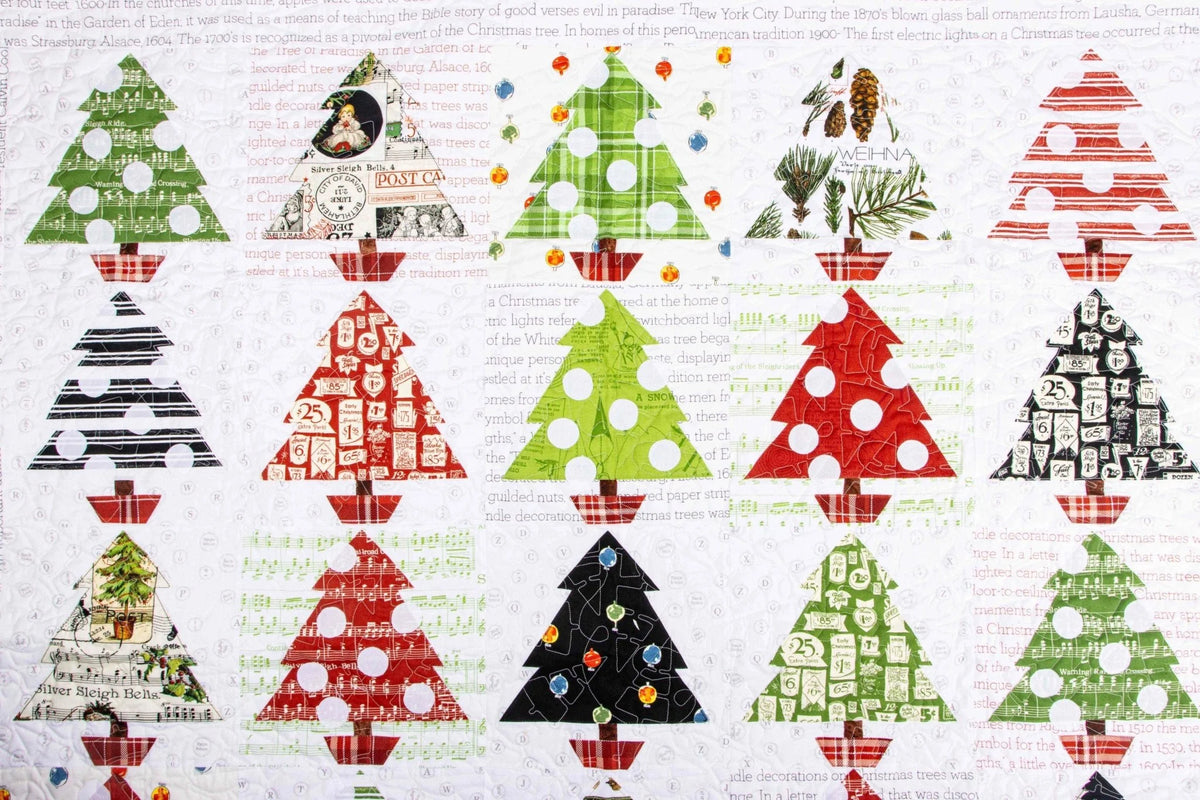 Classic Christmas Tannenbaum Patch Quilt Kit by J. Wecker Frisch, 58 x 58 in