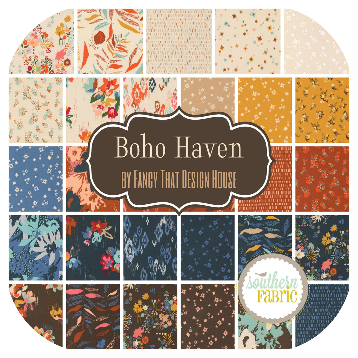 Boho Haven 2.5" Jelly Roll Fancy That Design House 45640JR Moda