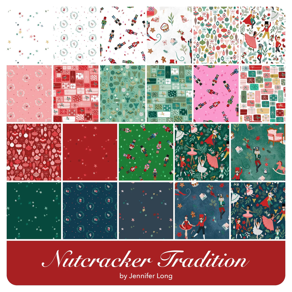 Nutcracker Tradition Felt Panel FT17677-PANEL Jennifer Long Riley Blake
