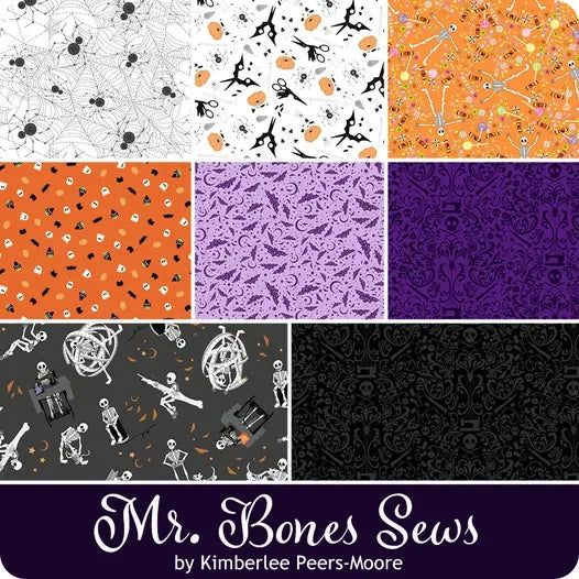 Mr. Bones Sews Candies Orange 91075-56 Kimberlee Peers-Moore FIGO Northcott Half Yard