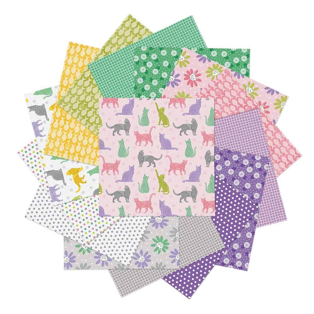 Cozy Cats 10" Layer Cake Kanvas Studio Benartex CZC10PK