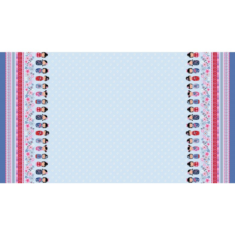 KOKESHI DOLL BORDER BLUE MICHAEL MILLER CX10876-BLUE-D HALF YARD