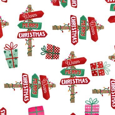 CHEERY DESTINATIONS WHITE MICHAEL MILLER DC11386-WHIT-D HALF YARD