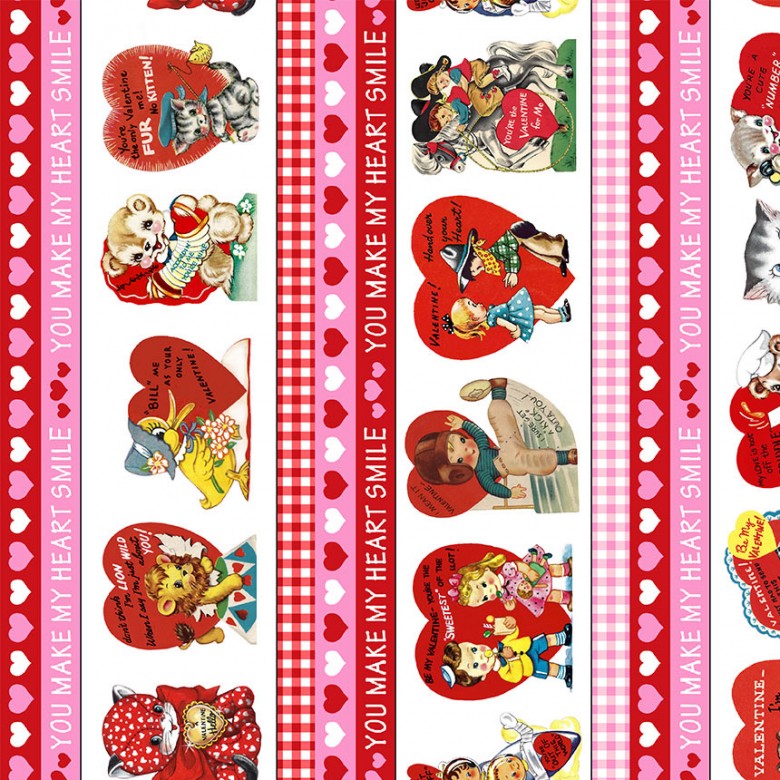 KISSES WHITE MICHAEL MILLER DCX10993-WHIT-D HALF YARD