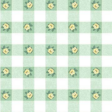 GINGHAM IN BLOSSOM MINT MICHAEL MILLER DCX12265-MINT-D HALF YARD