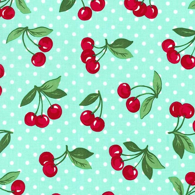 CHERRY DOT MINT MICHAEL MILLER FABRICS DCX6561-MINT-D HALF YARD