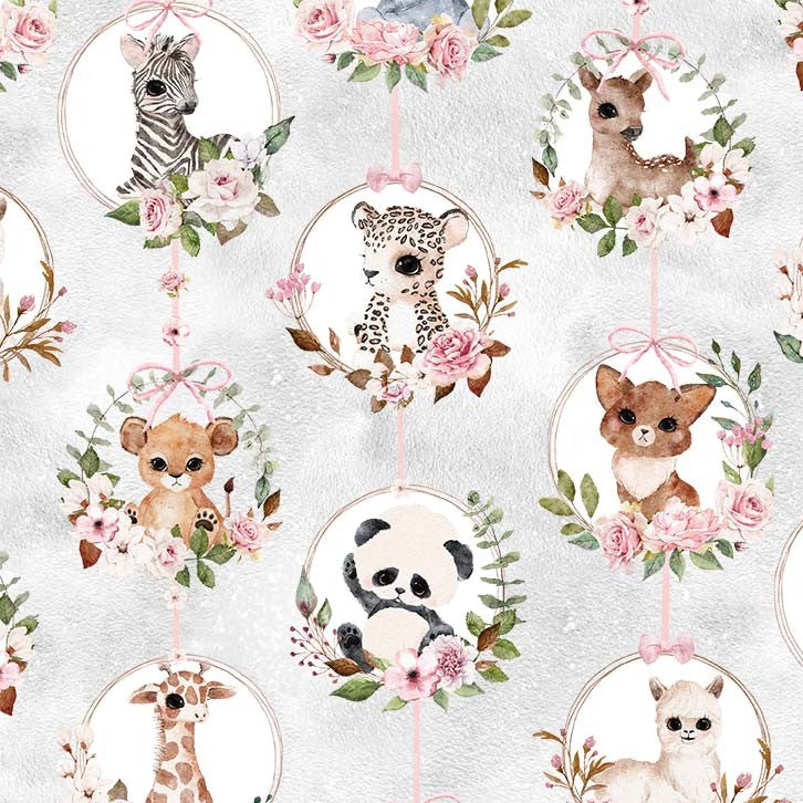 BABY FLOWERS GRAY MICHAEL MILLER DDC11623-GRAY-D HALF YARD