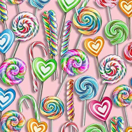 CUTE LITTLE LOLLIPOP PINK MICHAEL MILLER DDC11918-PINK-D HALF YARD