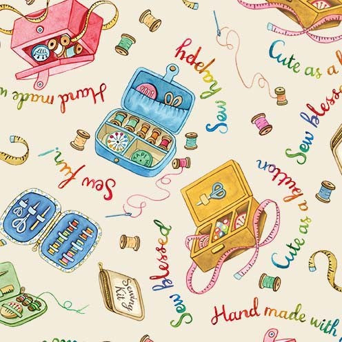Sew Pretty Sew Pretty Kit DDC12154-CREM-D Michael Miller Half Yard