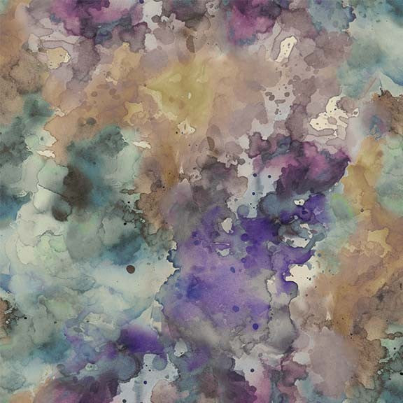 ABSTRACT WATERCOLOR CROCUS JUNK JOURNAL AIMEE STEWART MICHAEL MILLER FABRICS DDC12298-CROC-D HALF YARD