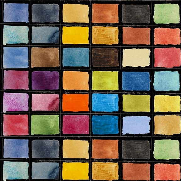 COLOR PALETTE BLACK JUNK JOURNAL AIMEE STEWART MICHAEL MILLER  FABRICS DDC12299-BLAC-D HALF YARD