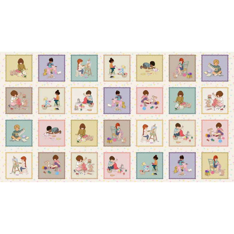Crafternoon Let's Get Crafty Cream Michael Miller DDC12794-CREM-D Half Yard 103p