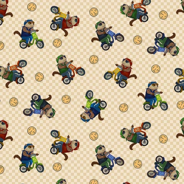 Cozy Lounge Motorcycle Mischief Cindy Jackson DDC12907-BUTT-D Michael Miller Fabrics Half Yard