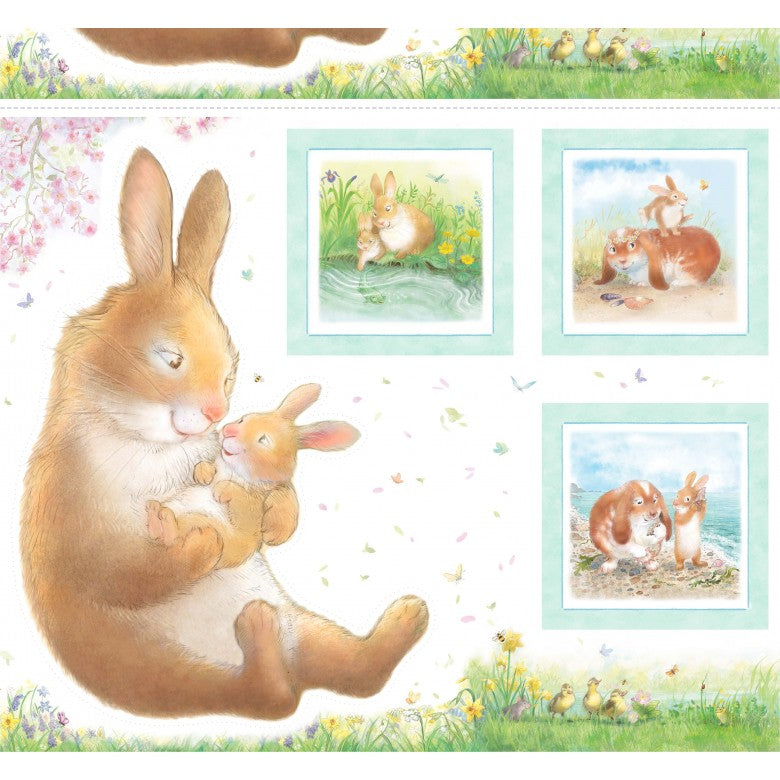 HUG A BUNNY WHITE MICHAEL MILLER DDC9086-WHIT-D HALF YARD